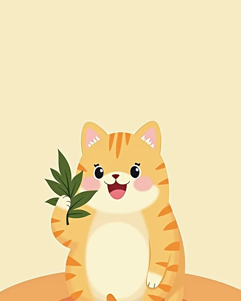 캣닢 냄새를 맡는 고양이