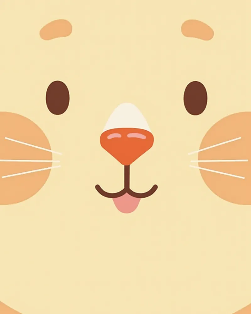 고양이 코 주변에 마른 분비물이 묻은 모습