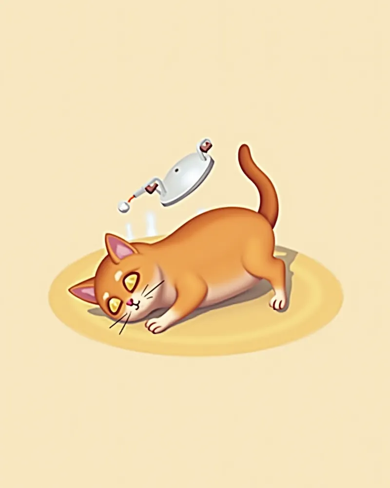 수의사가 고양이 비강 내시경 검사하는 모습
