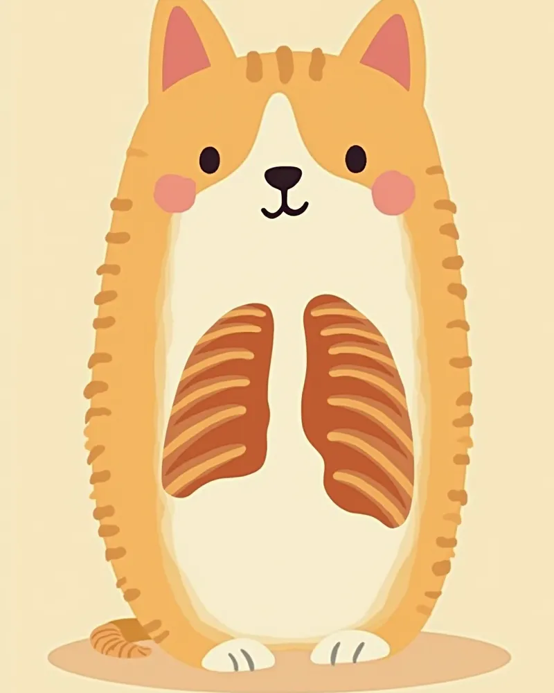 고양이 유미흉 진단을 위한 흉부 X-ray 이미지