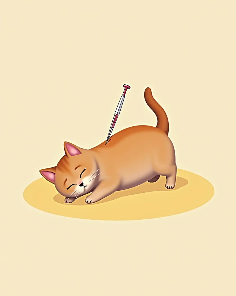 고양이 유미흉 진단을 위한 가슴 천자 과정