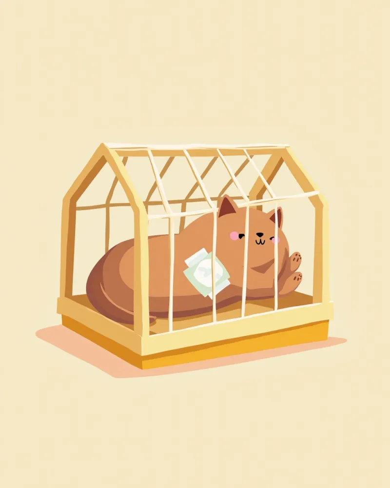 고양이 유미흉 치료 후 회복 중인 모습