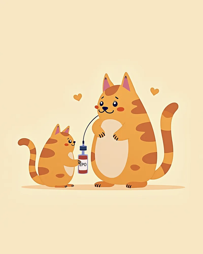 고양이 빈혈 치료를 위한 EPO 주사 설명 이미지