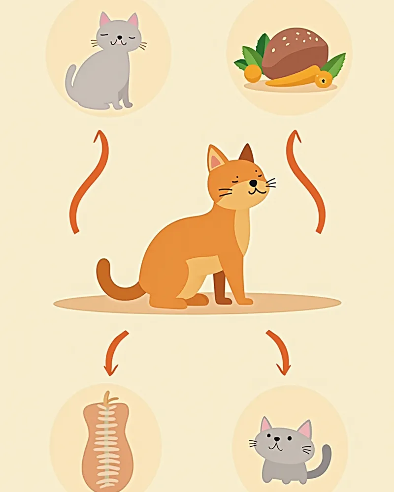 고양이 CKD의 주요 원인을 설명하는 다이어그램