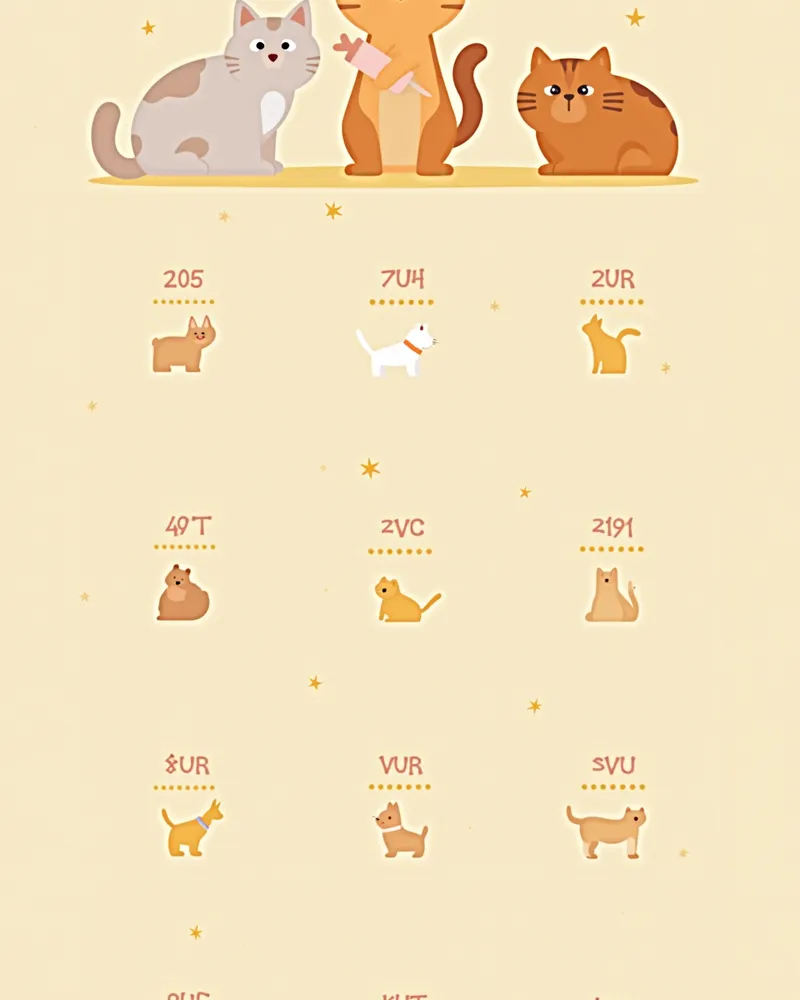 고양이 털 관리 빈도를 표시한 캘린더