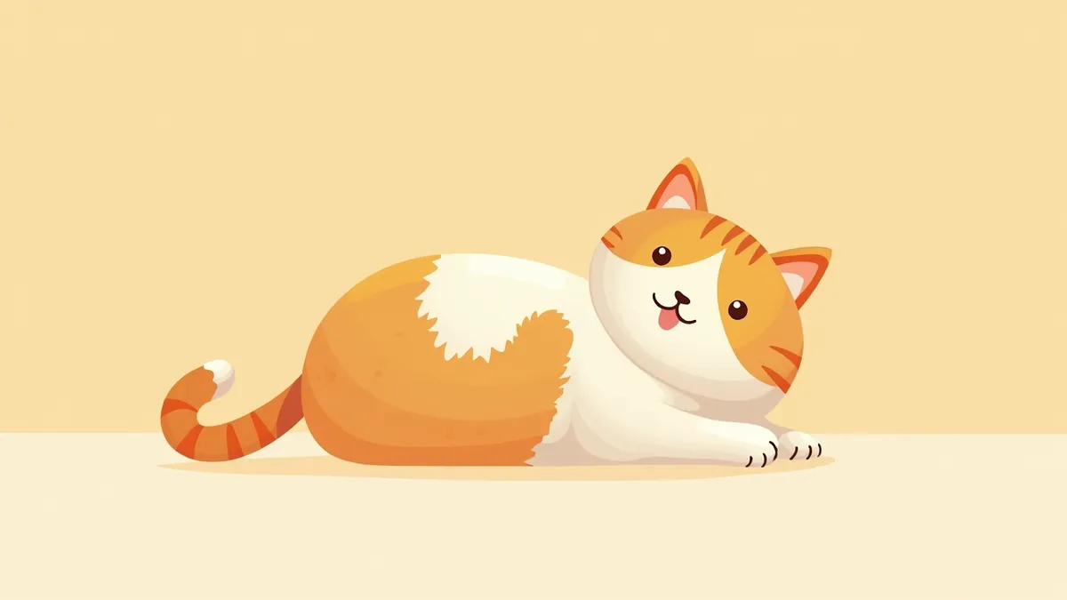 배를 반복적으로 핥아 탈모가 생긴 고양이