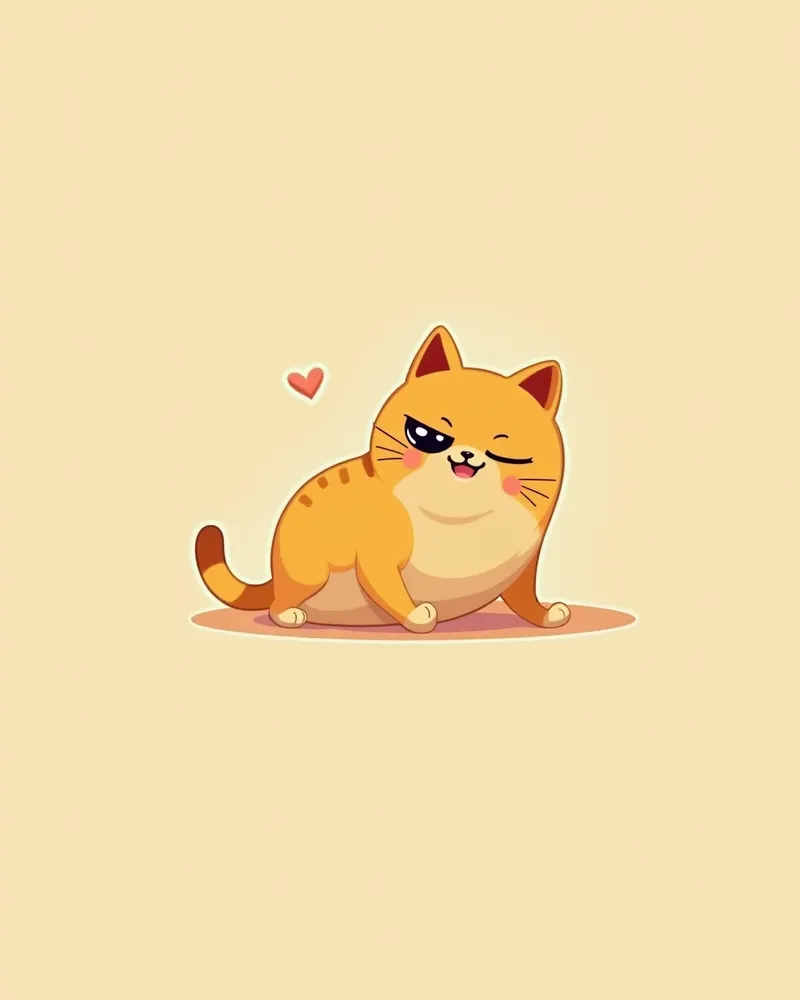 부은 눈을 감고 있는 고양이