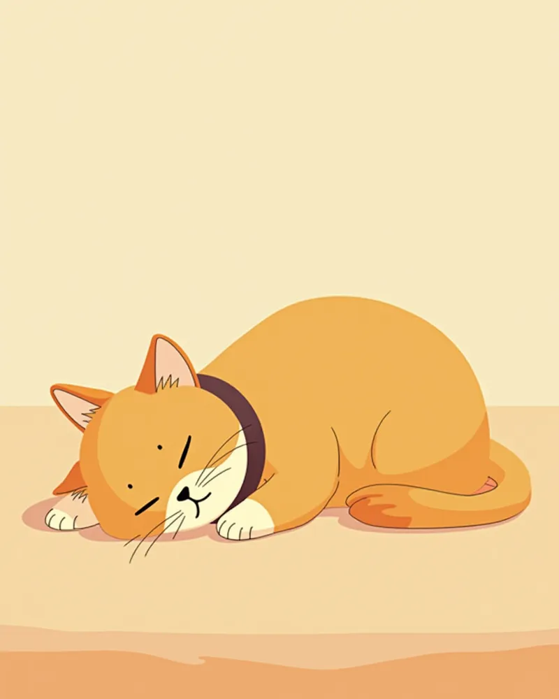 조용한 환경에서 휴식 중인 고양이