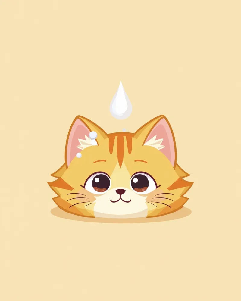 고양이 눈이 붓고 분비물이 있는 모습