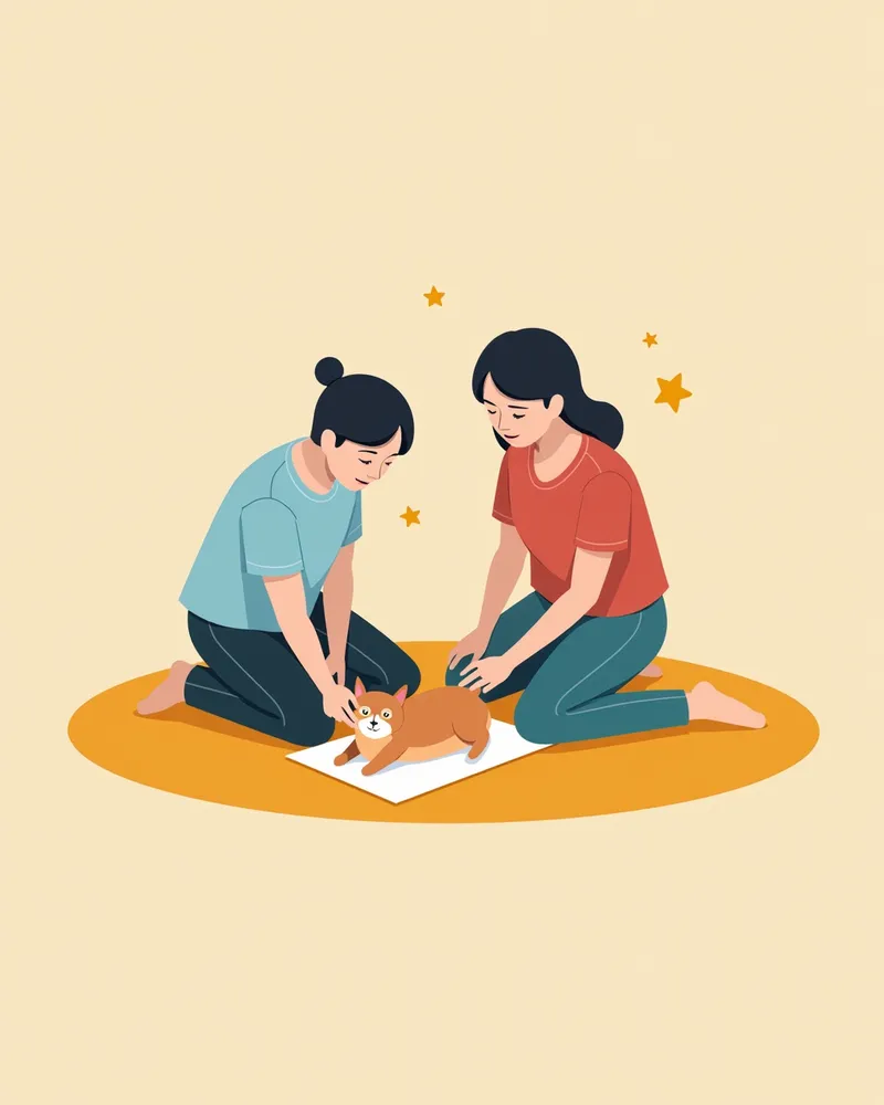 고양이 CPR 지속 중 병원 연락
