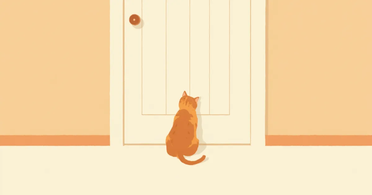 고양이가 닫힌 문 앞에서 우는 이유