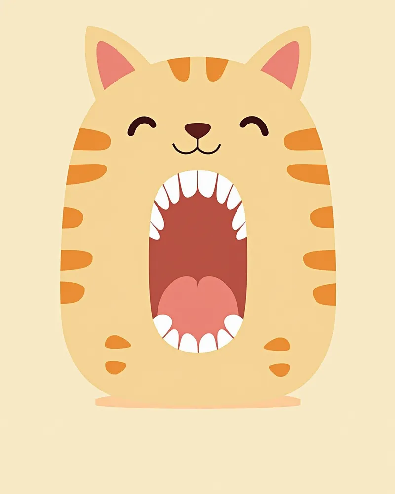 고양이 잇몸 염증과 치석 이미지