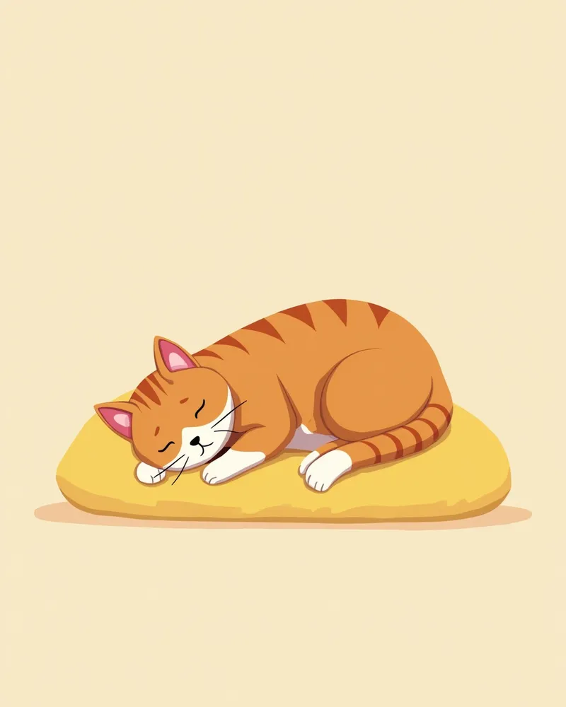 고양이 치아 수술 후 회복 중 모습