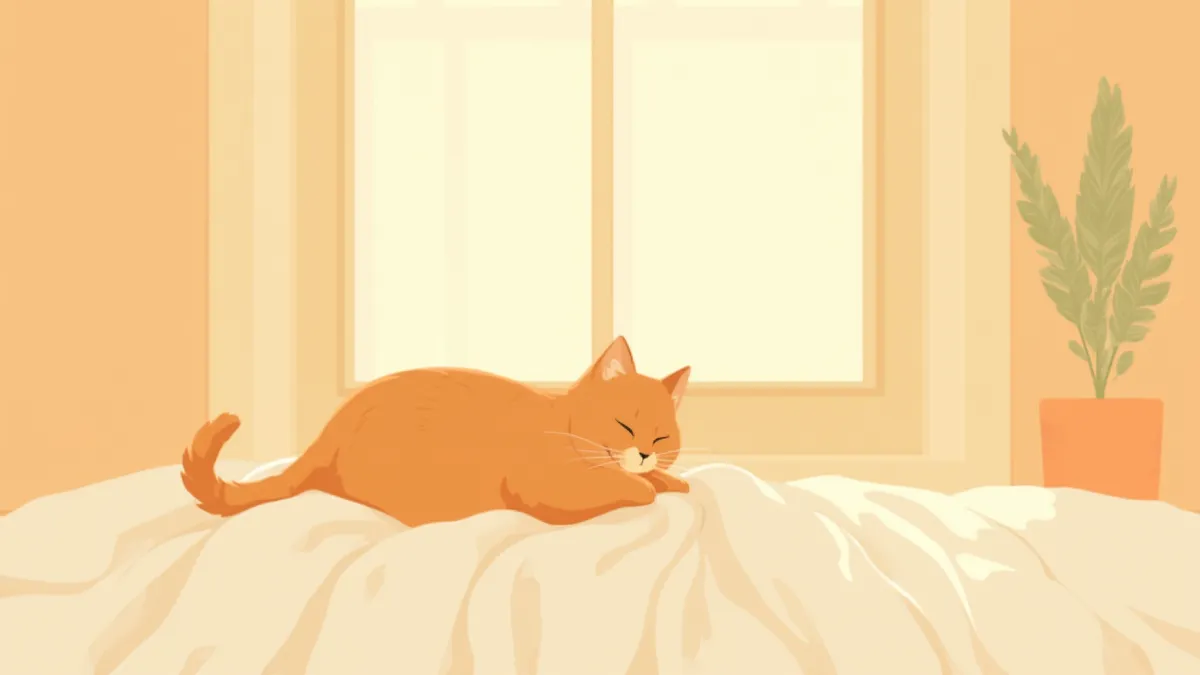 창가에서 편안하게 쉬고 있는 고양이