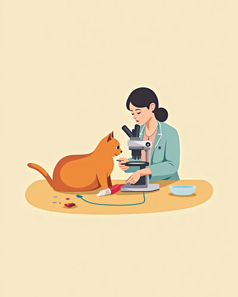 고양이 혈액 채취 및 검사 과정