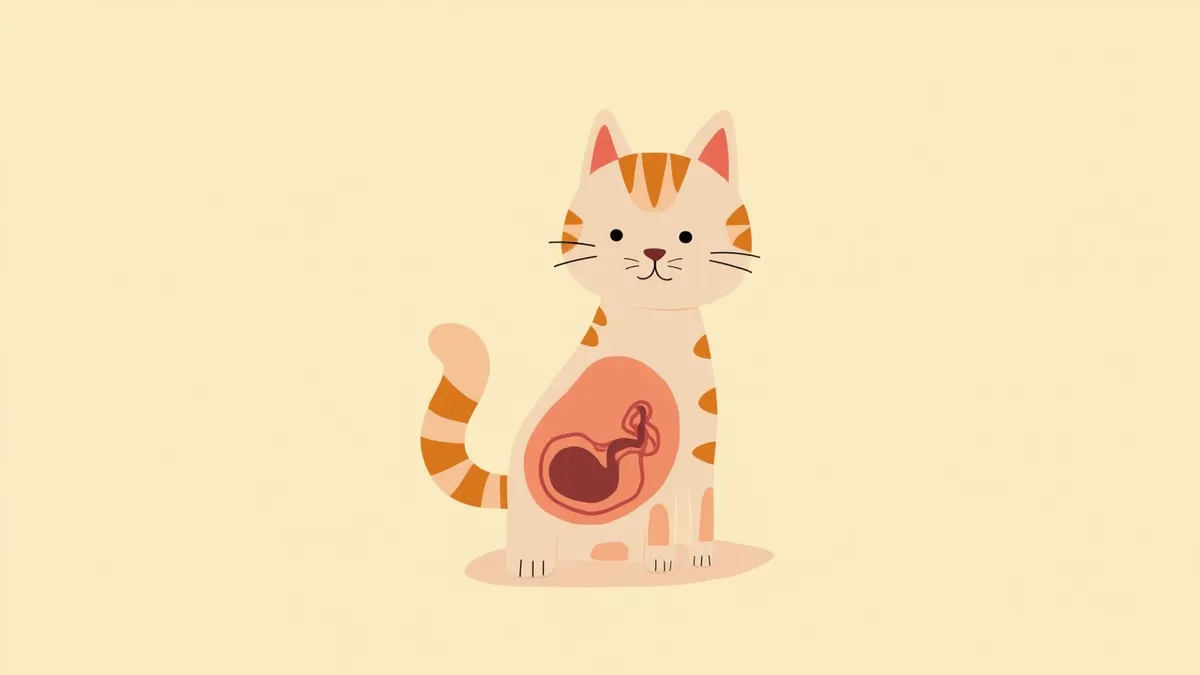 고양이 요로 폐쇄를 보여주는 해부도