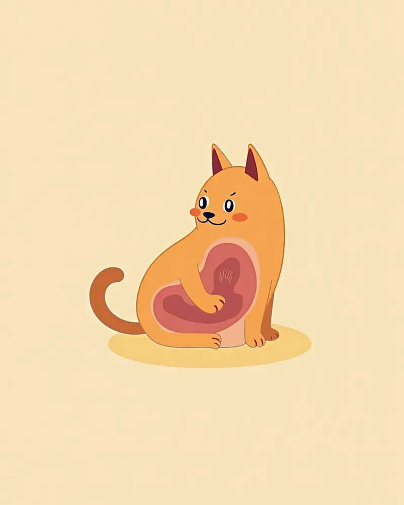 초음파로 확인된 고양이 요로 폐쇄 영상