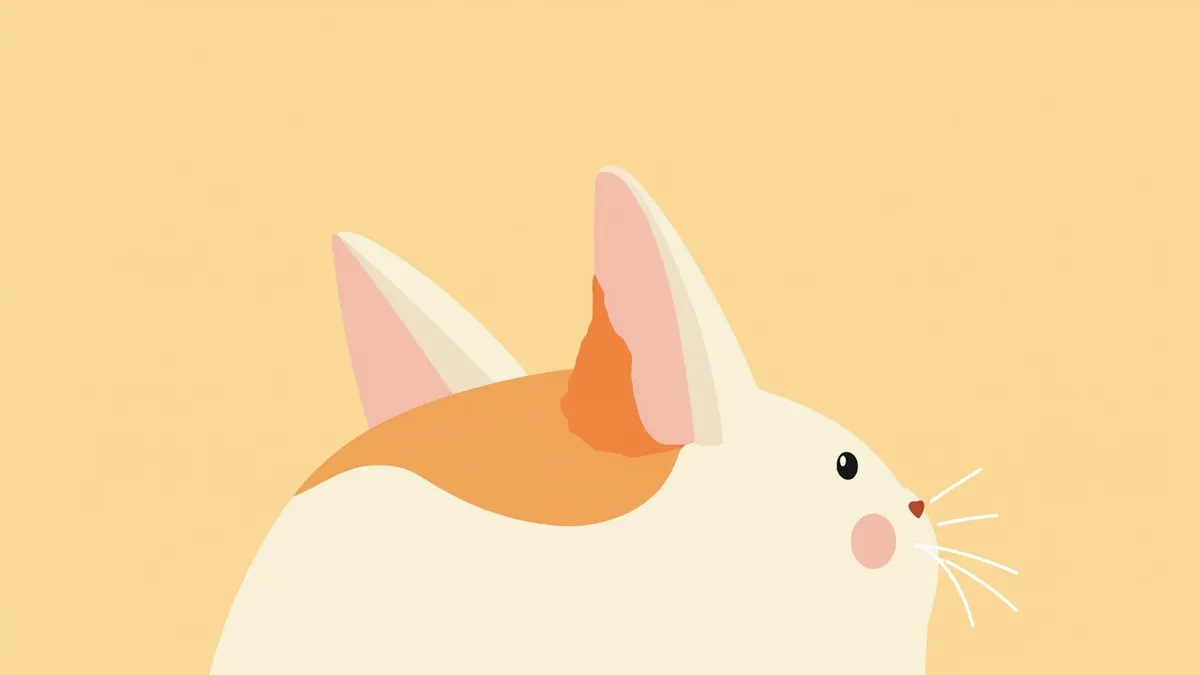 고양이 귀 내부의 이물질 사진