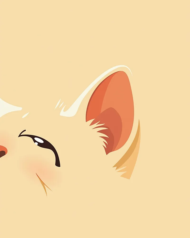 고양이 귀에 이물질이 쌓인 모습