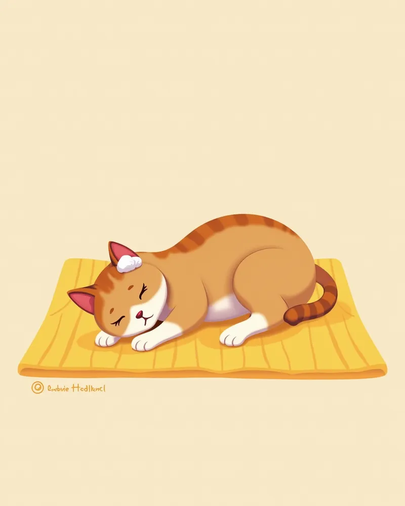 보호자가 고양이 귀를 부드럽게 닦는 모습