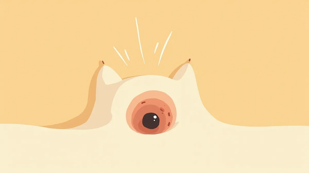 고양이 귀 안에 기생한 귀진드기의 근접 이미지