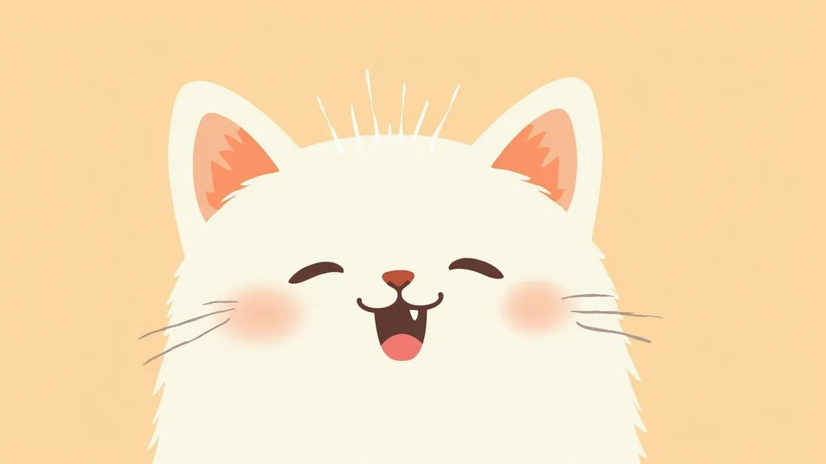 흰 고양이 귀 끝을 확인하는 모습