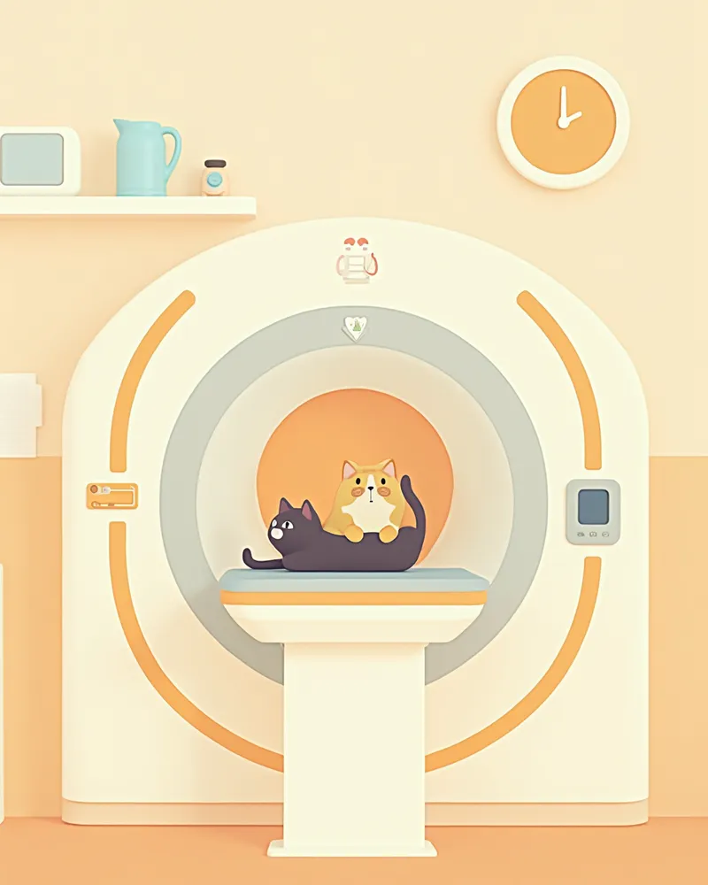 고양이 영상 검사 장면