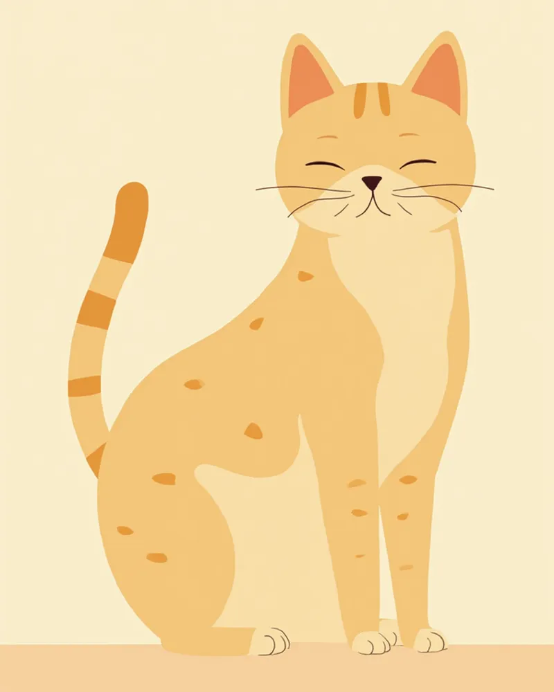 귀가 곧게 선 직립귀 고양이