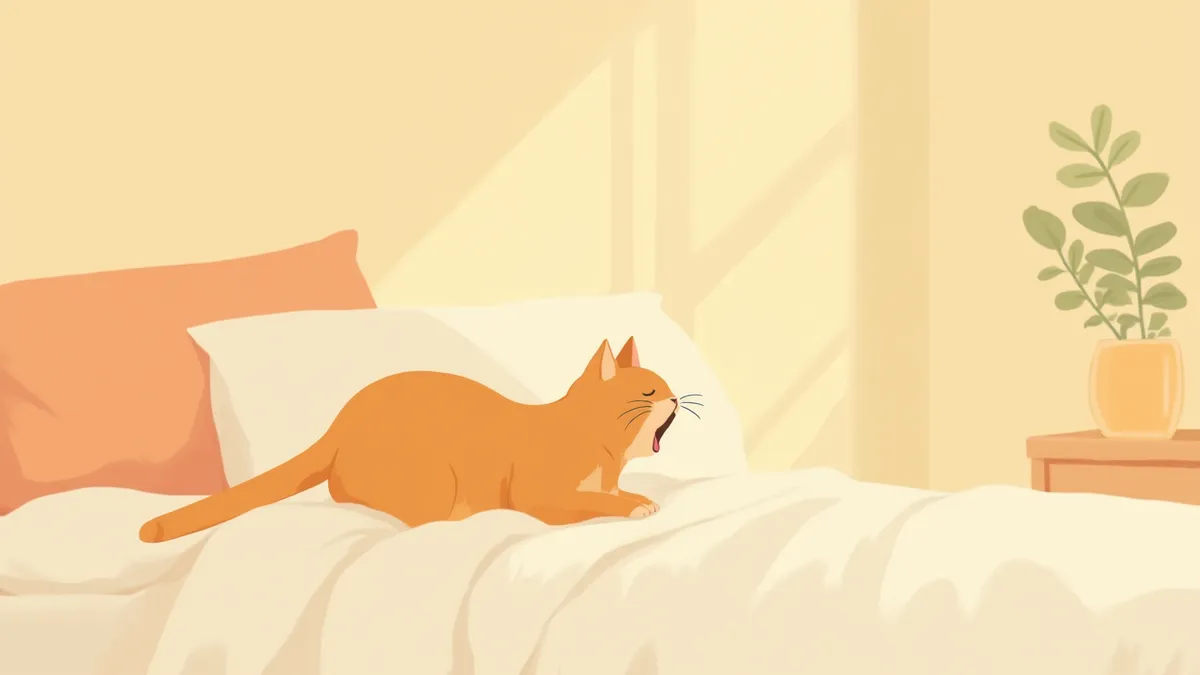 새벽에 우는 고양이와 자고 있는 보호자