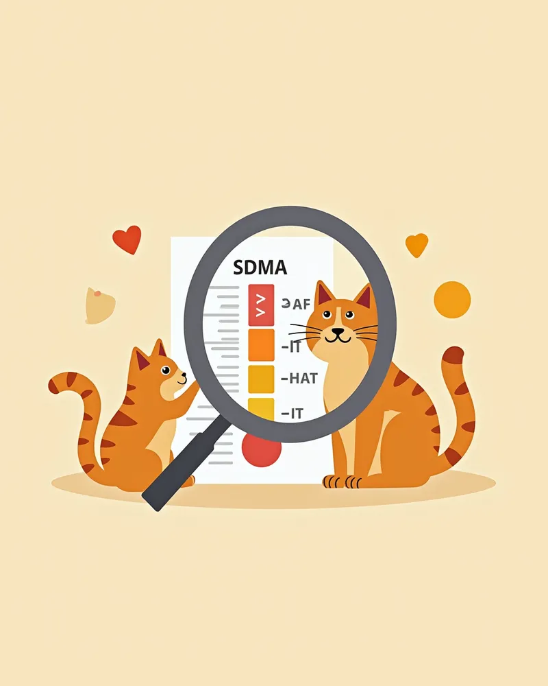 SDMA 결과 상승 시 수의사 상담 장면