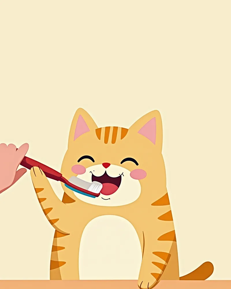고양이의 정기적인 치아 청소