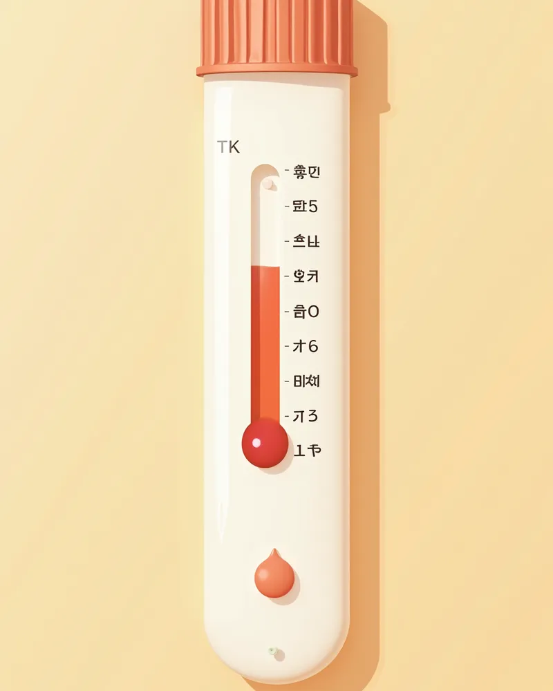고양이 혈액 검사 결과지, 주요 내분비 지표 표시