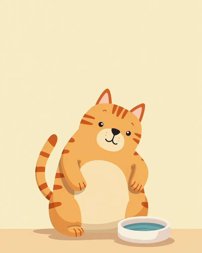 체중 감소와 털 상태 악화를 보이는 고양이