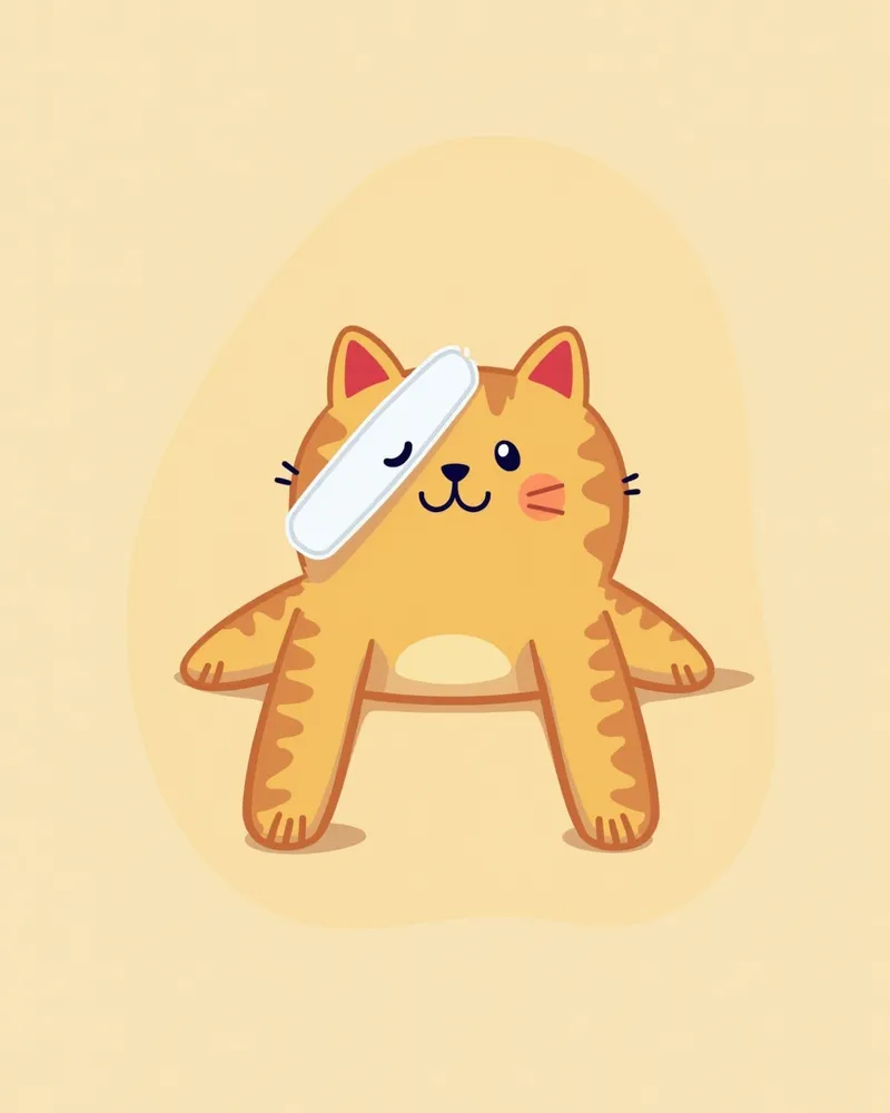 안검내반 수술 후 회복 중인 고양이