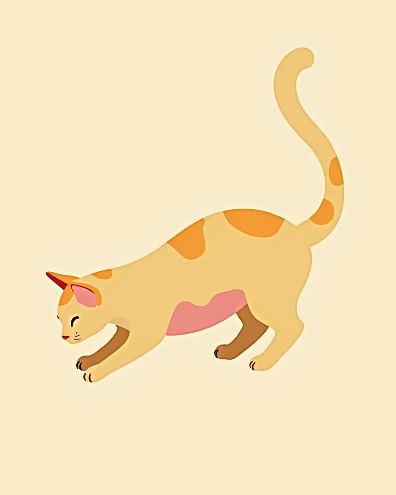 고양이 호산구성육아종 세 가지 형태 발생 부위 도식