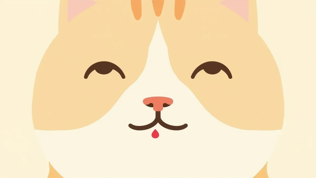 한쪽 콧구멍에 코피가 난 고양이
