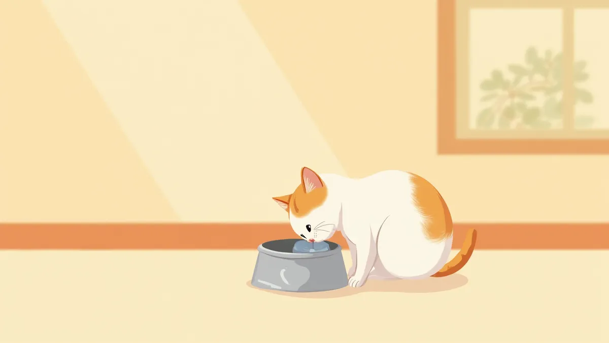 물을 마시는 고양이