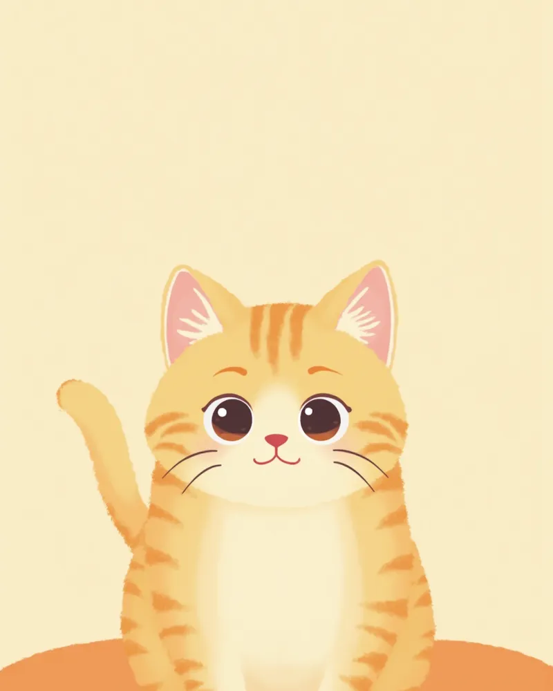 한쪽 눈을 살짝 찡그리고 있는 고양이