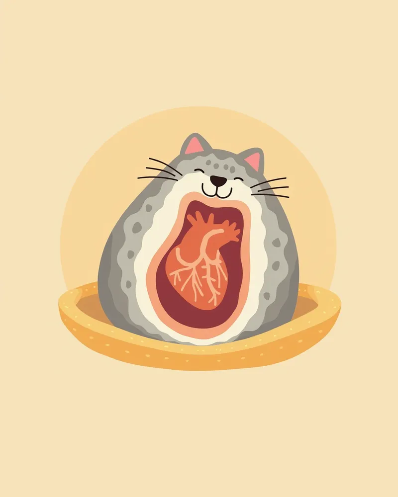 고양이 심장 초음파 검사 장면