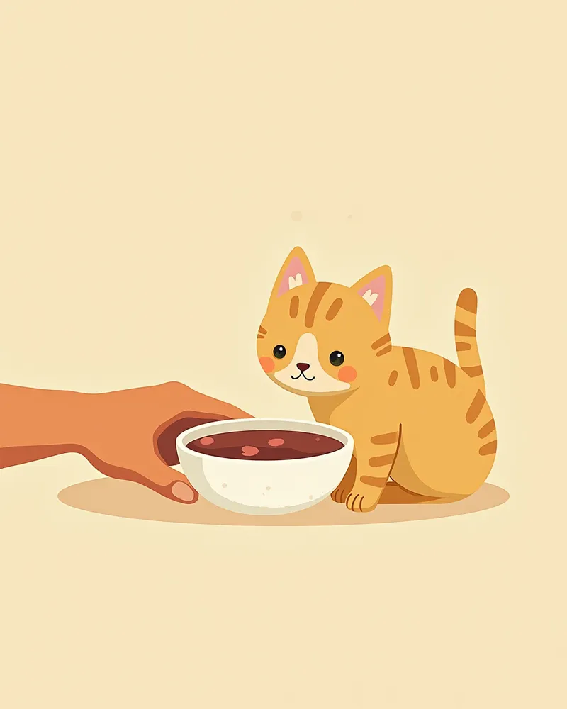 고양이 칼리시바이러스 전파 경로를 보여주는 사료통
