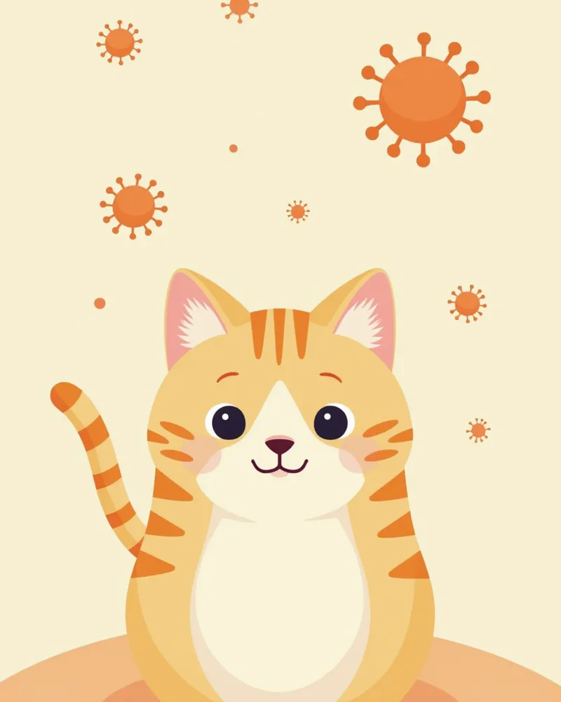 고양이 헤르페스바이러스 바이러스의 전자현미경 이미지