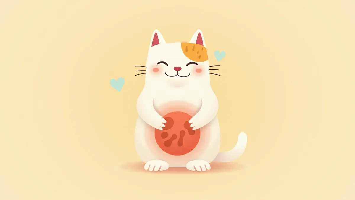 염증이 있는 고양이 방광의 의학적 그림