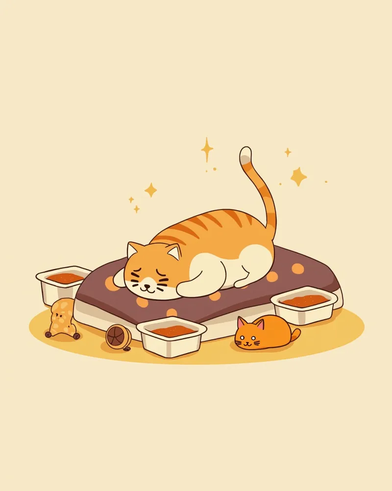 스트레스를 받는 고양이의 모습