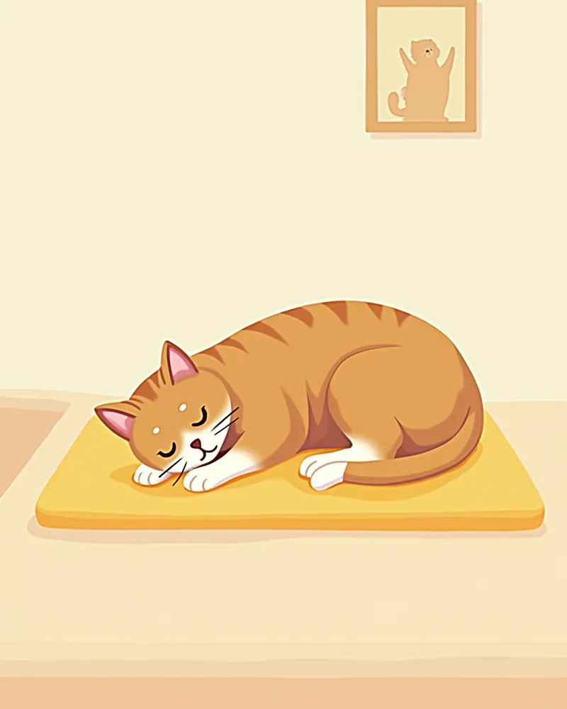 고양이 흉막삼출 회복 중 안정된 환경 이미지
