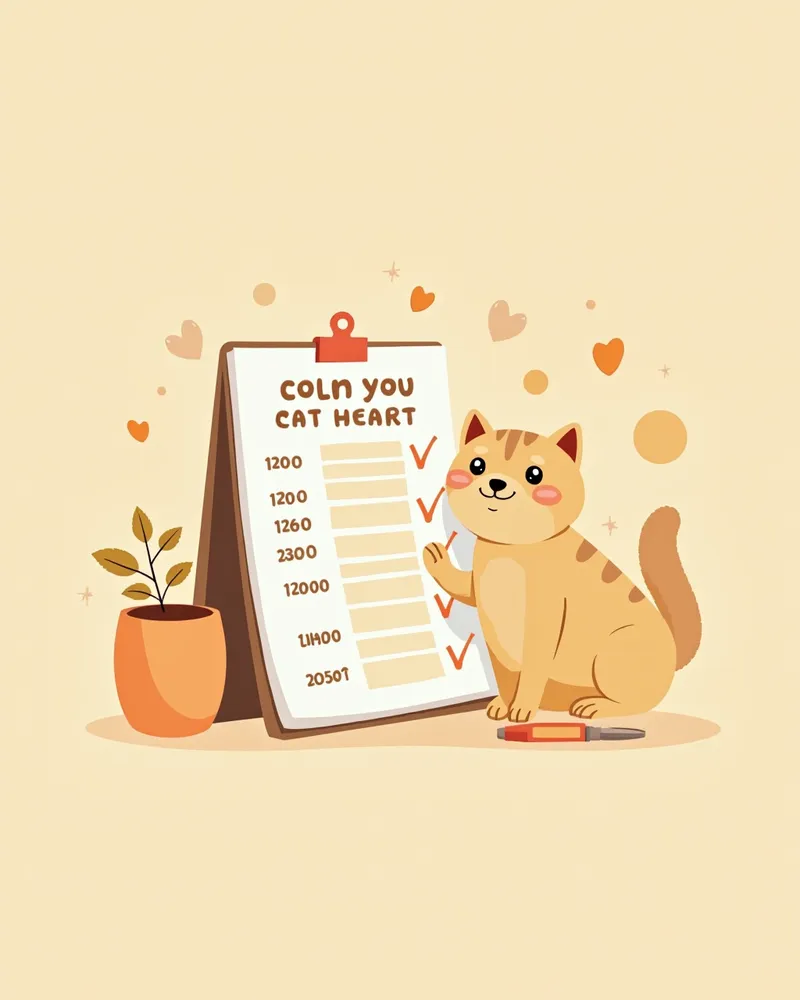 고양이 건강 기록표가 있는 노트북