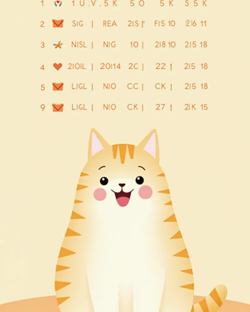 고양이 건강검진 일정이 적힌 캘린더, FIV/FeLV 검사 날짜가 강조됨