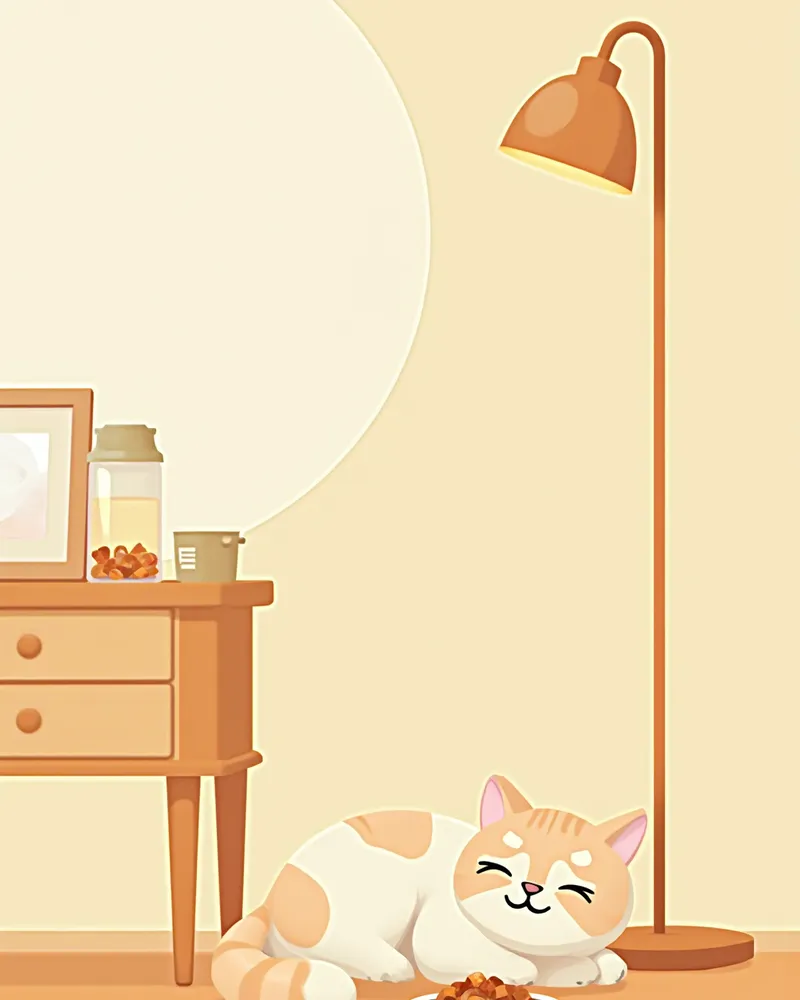 실내에서 편안히 지내는 고양이