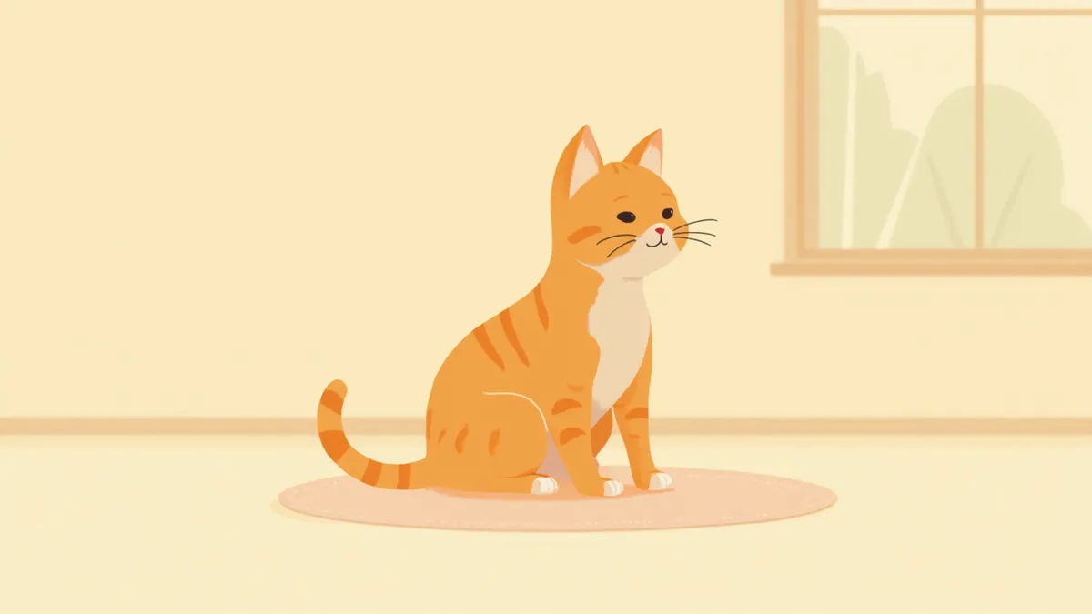 허리 부위를 긁는 고양이 — 벼룩알레르기피부염 증상