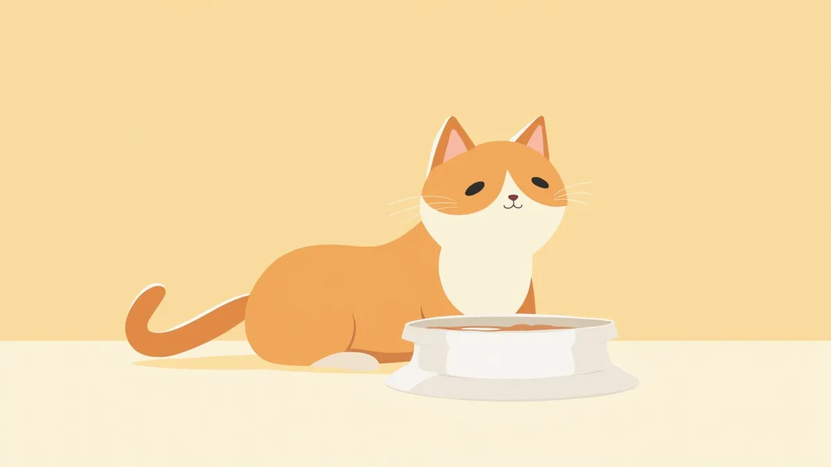 제한식을 먹는 고양이의 식이 시험 모습