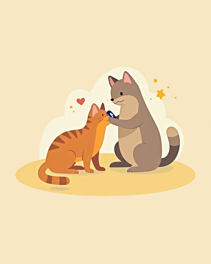 수의사가 고양이 귀에 혈당 측정기 사용 중